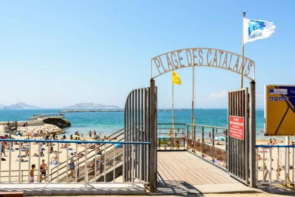 T2 Plage Catalans-Vieux Port Daire Marsilya Dış mekan fotoğraf